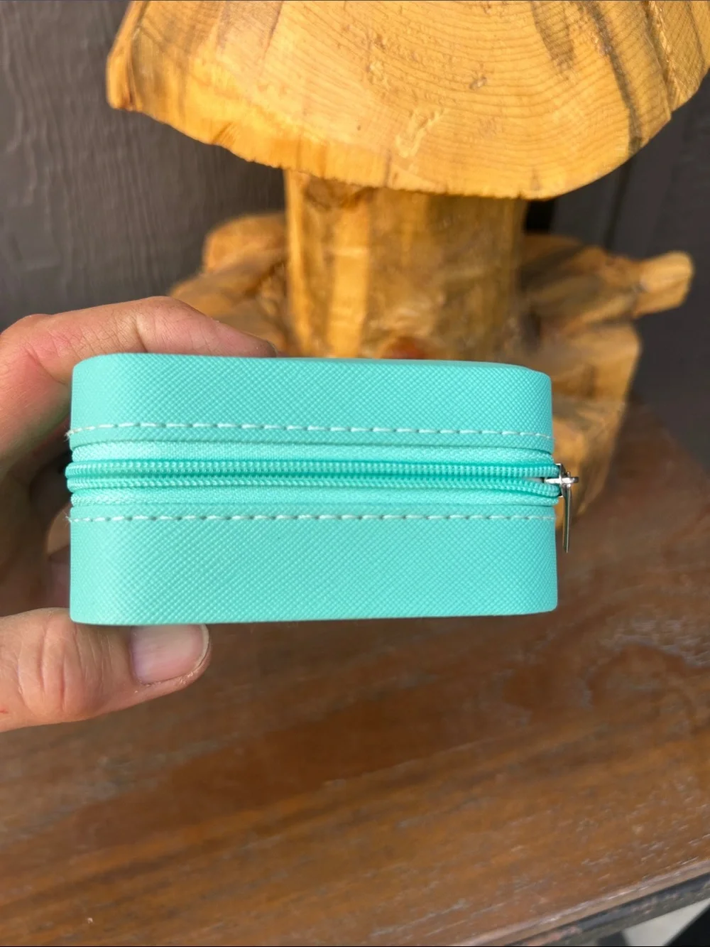 Turquoise Travel Jewelry Case - Compact Jewelry Organizer